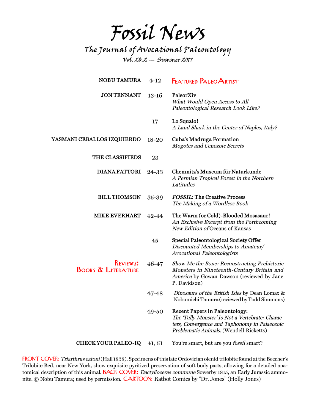 Table of contents Sum17